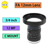2/3" 3/4" 10MP 12MP C Mount Machine Vision Fixed Focal Lens, Manual Iris F2.0-F22, 8mm 12mm 16mm 25mm 35mm 50mm Lightweight Industrial FA Lens
