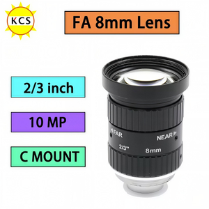 2/3" 3/4" 10MP 12MP C Mount Machine Vision Fixed Focal Lens, Manual Iris F2.0-F22, 8mm 12mm 16mm 25mm 35mm 50mm Lightweight Industrial FA Lens